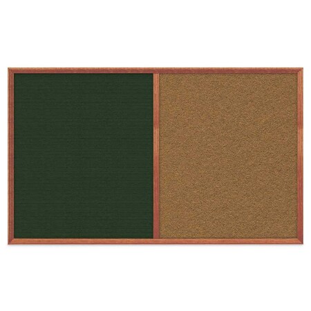 United Visual Products Slim Style Indoor Enclosed Corkboard, 24 UV502SC-GOLD-BLSPRU